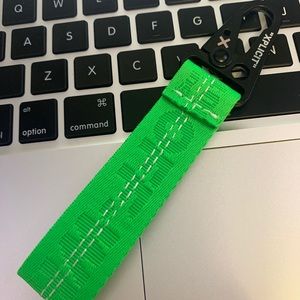 Off-White Volt Green Keychain